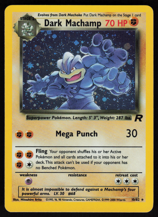 Dark Machamp (10) Holo Rare Team Rocket 10/82 NM