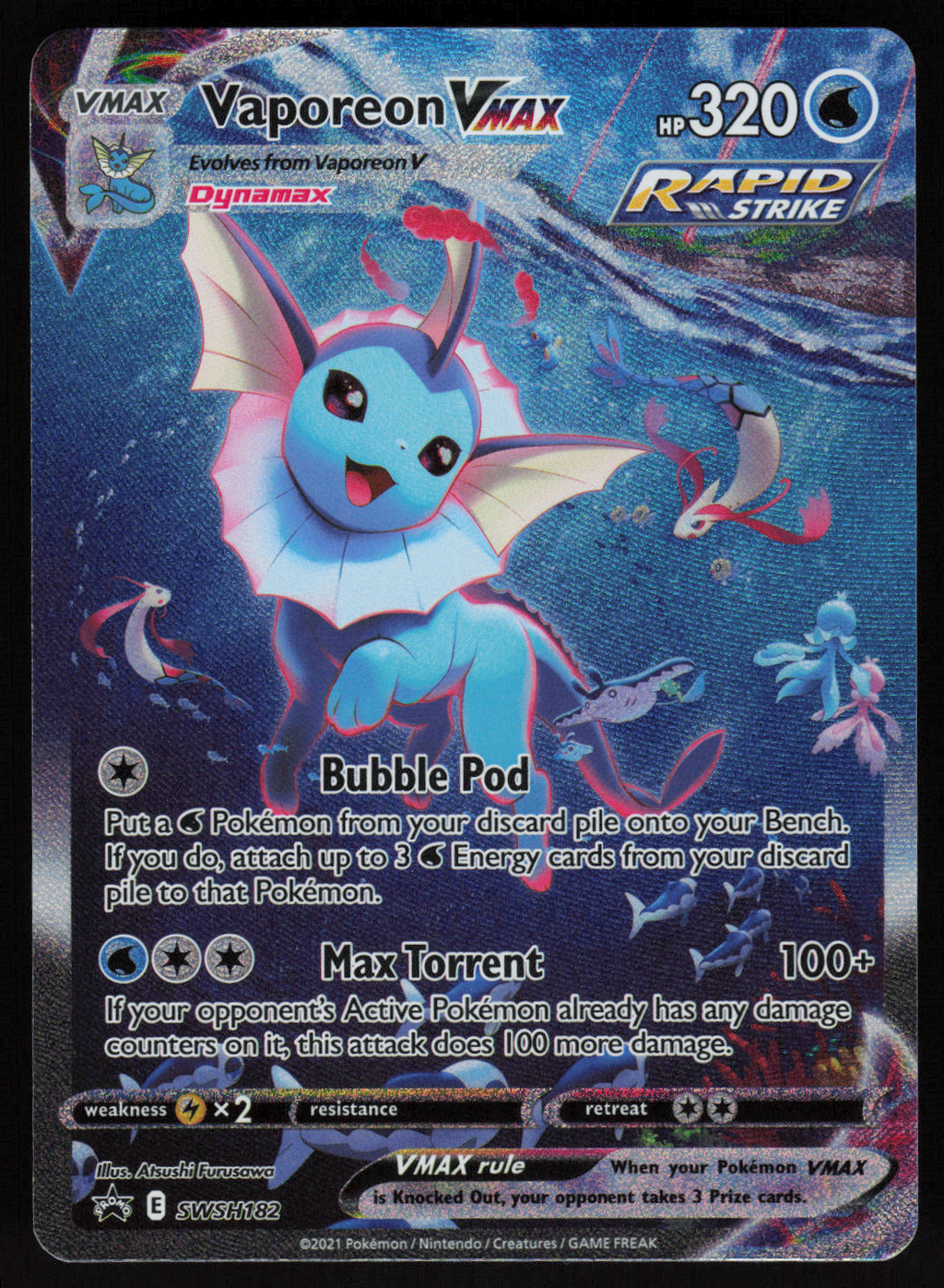 Vaporeon VMAX Promo SWSH: Sword & Shield Promo Cards SWSH182 NM