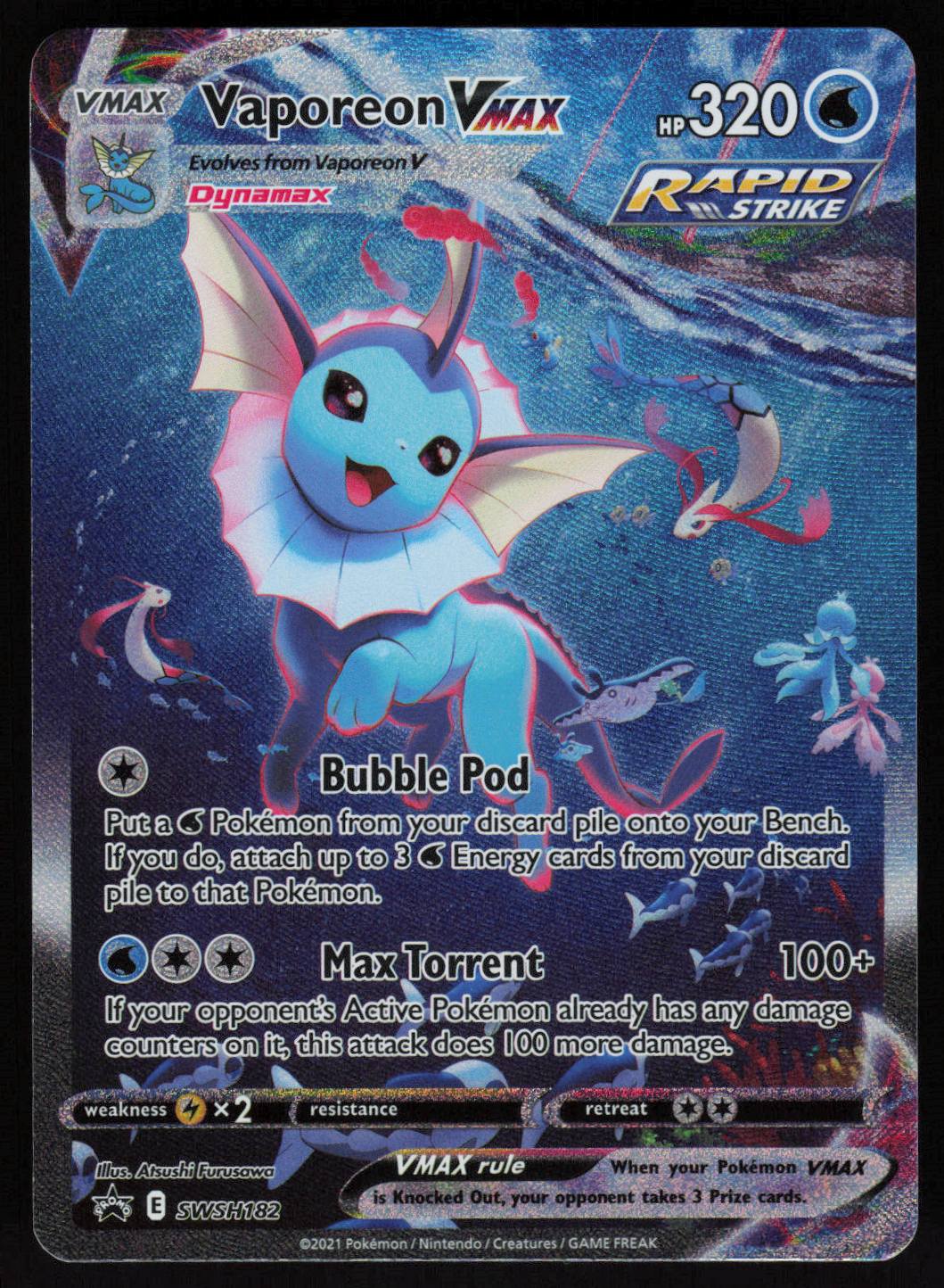 Vaporeon VMAX Promo SWSH: Sword & Shield Promo Cards SWSH182 NM
