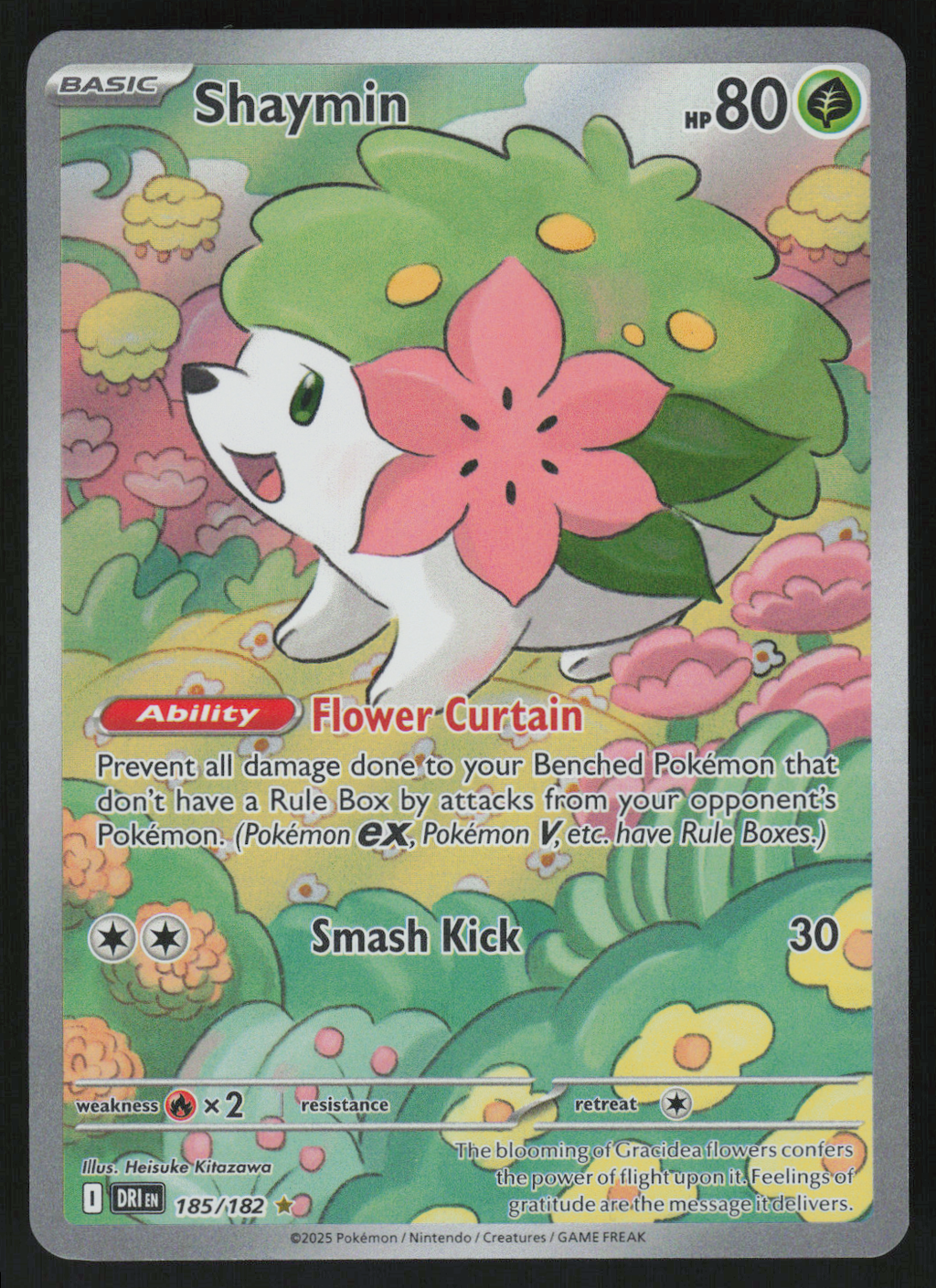 Shaymin Illustration Rare SV10: Destined Rivals 185/182 NM