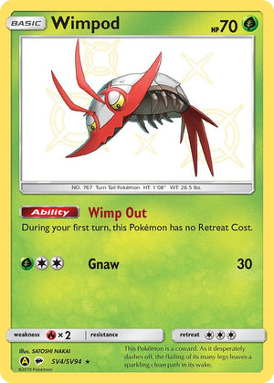 Wimpod Shiny Holo Rare Hidden Fates: Shiny Vault SV4/SV94