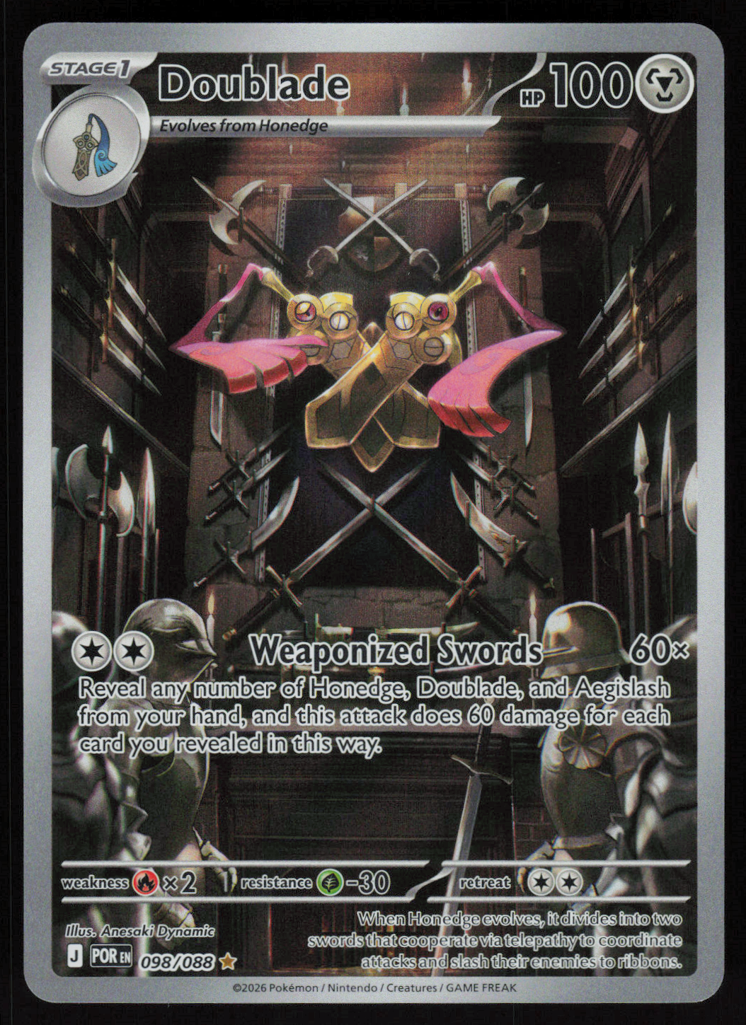 Doublade Illustration Rare ME03: Perfect Order 098/088 NM
