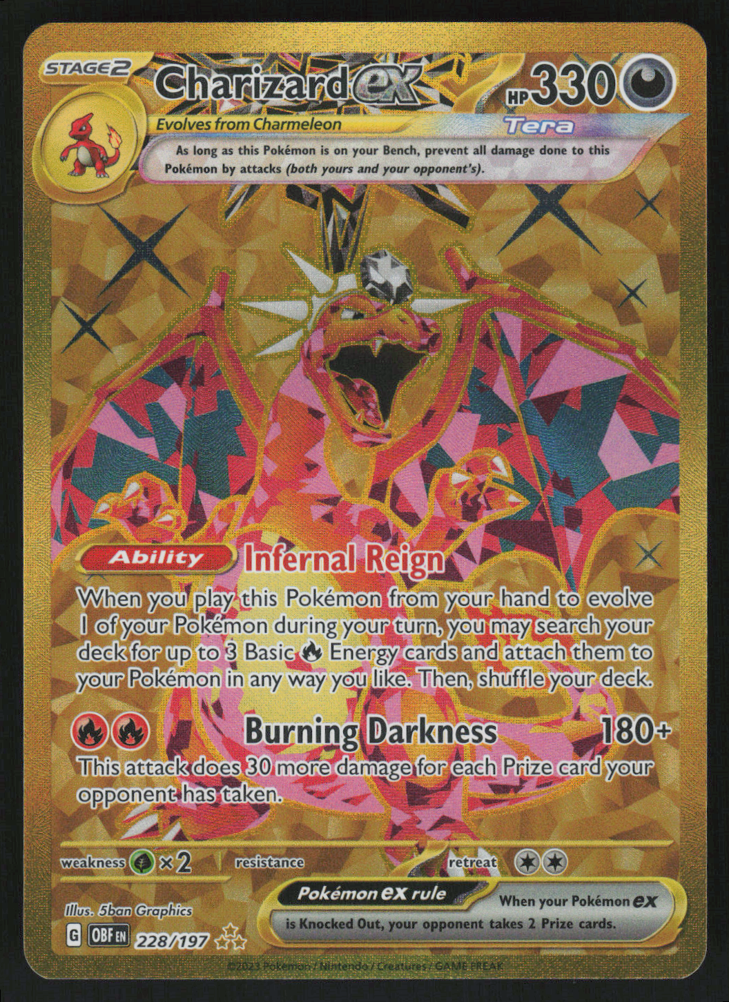 Charizard ex Hyper Rare SV03: Obsidian Flames 228/197 NM