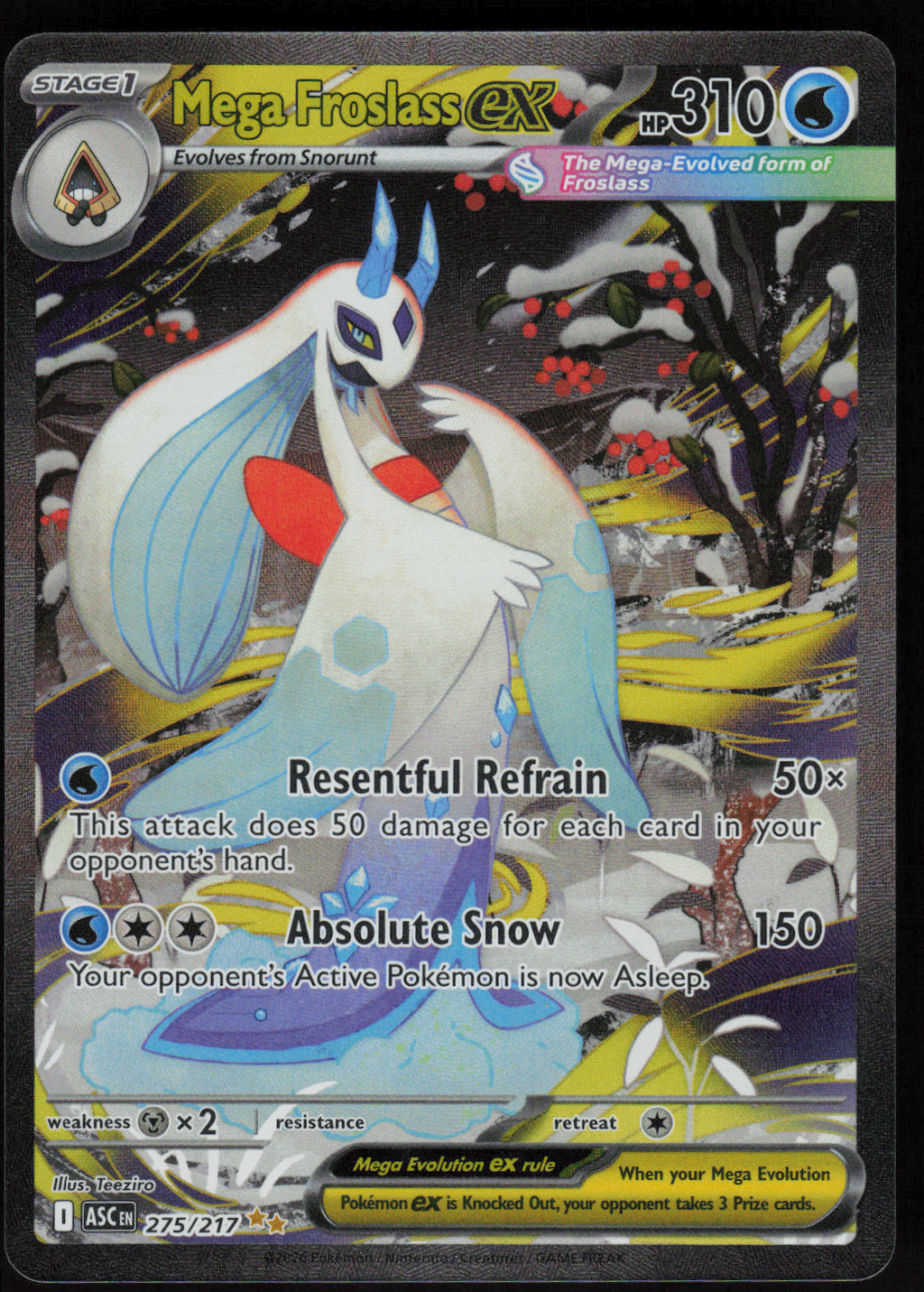 Mega Froslass ex Special Illustration Rare ME: Ascended Heroes 275/217 NM