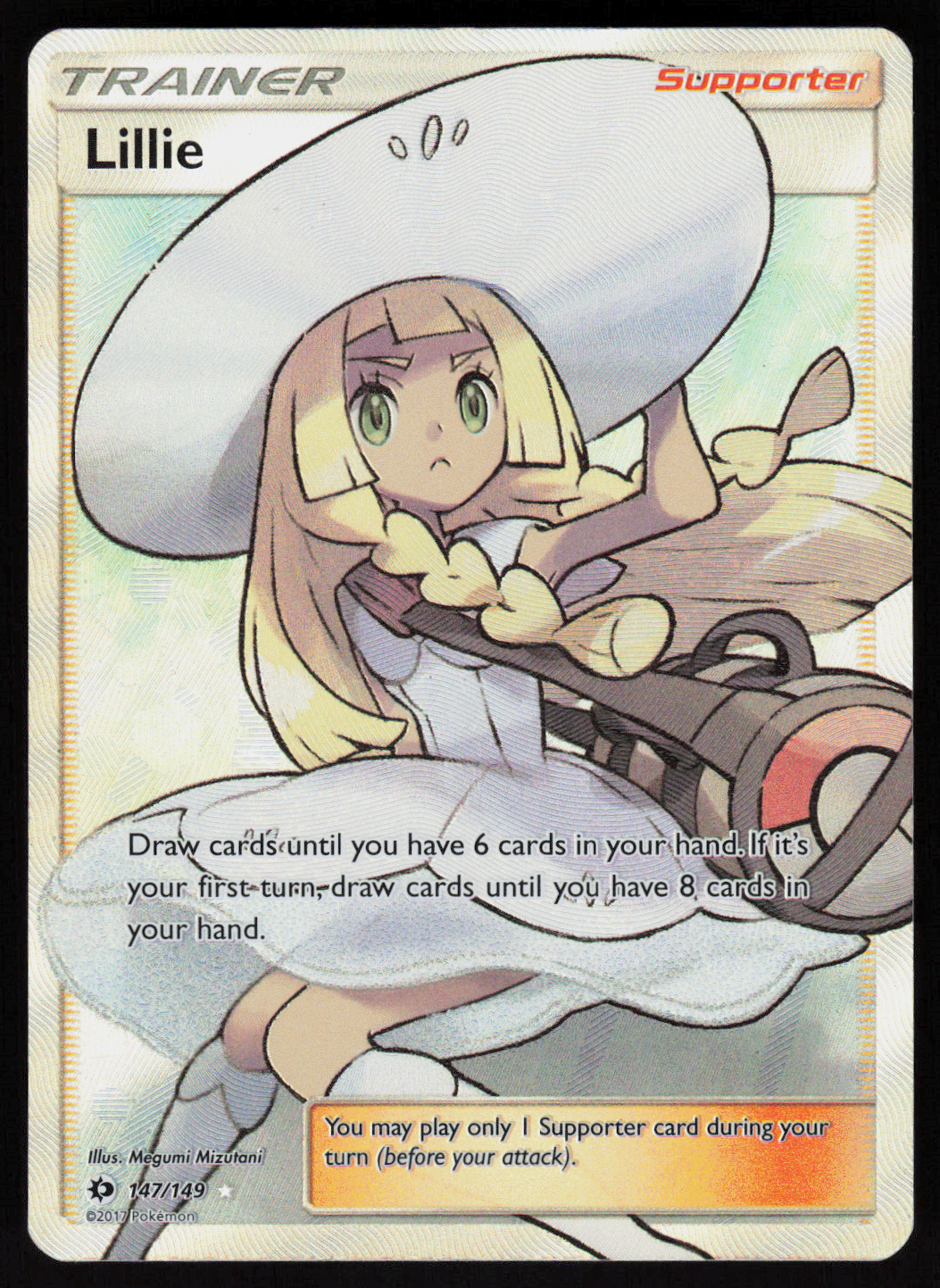 Lillie (Full Art) Ultra Rare SM Base Set 147/149 LP