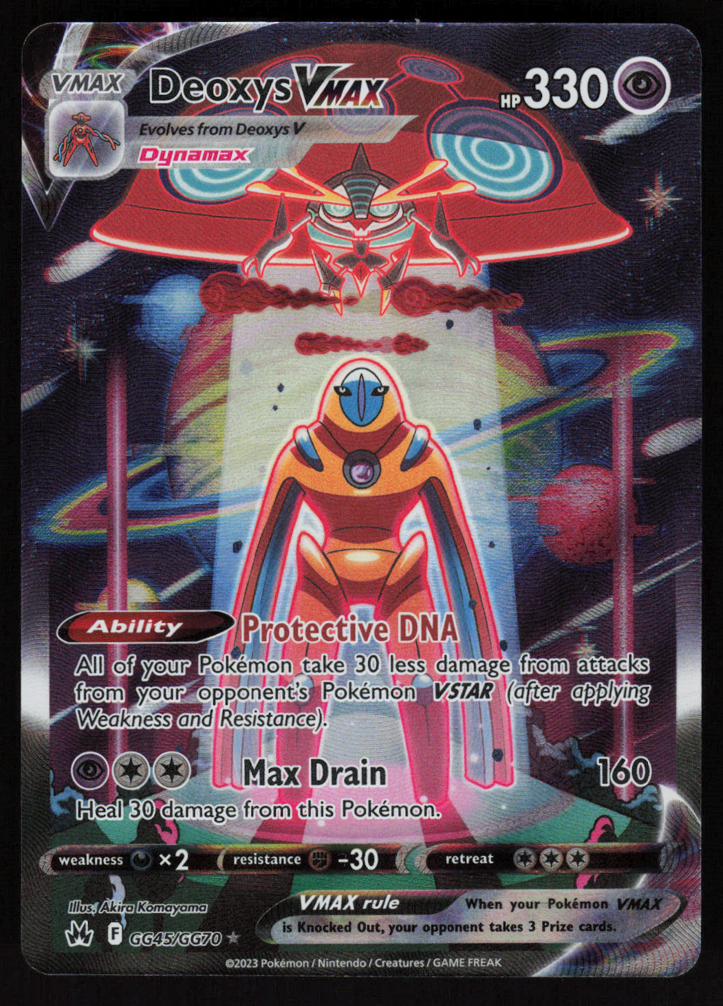 Deoxys VMAX Ultra Rare SWSH: Crown Zenith: Galarian Gallery GG45/GG70 NM