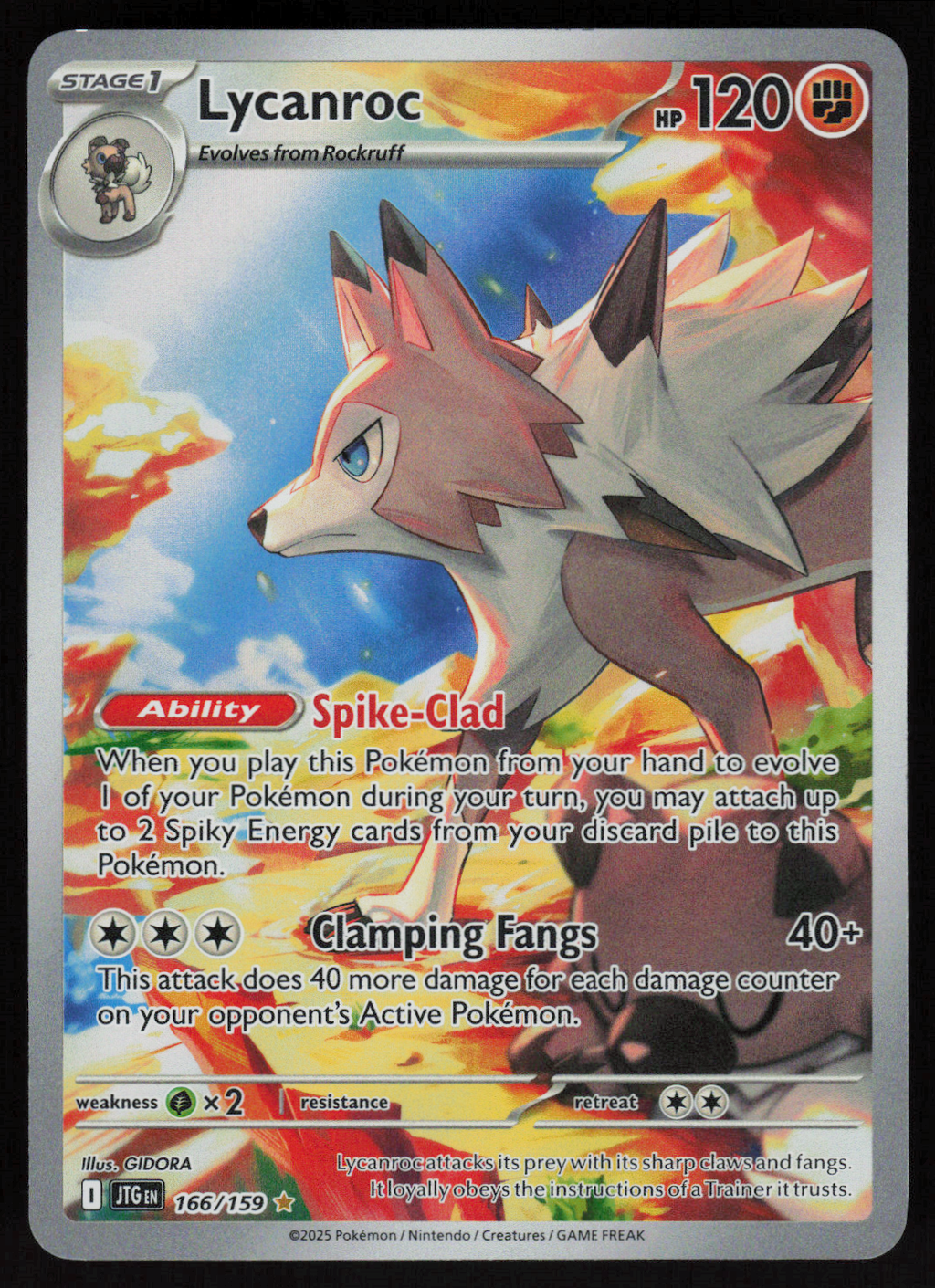 Lycanroc - Illustration Rare SV09: Journey Together 166/159 NM