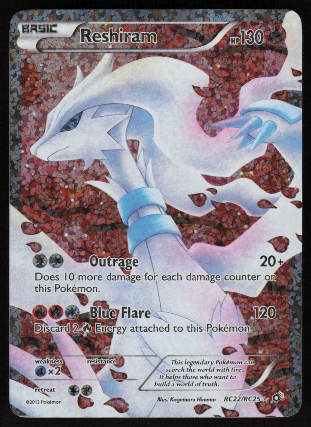Reshiram Ultra Rare Legendary Treasures: Radiant Collection RC22/RC25 NM