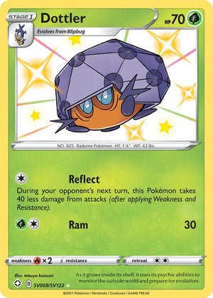 Dottler Shiny Holo Rare Shining Fates: Shiny Vault SV008/SV122
