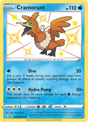 Cramorant Shiny Holo Rare Shining Fates: Shiny Vault SV030/SV122