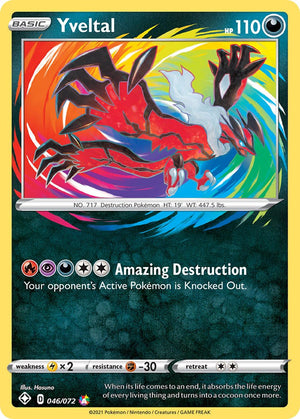 Yveltal Amazing Rare Shining Fates 046/072