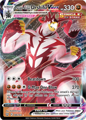 Single Strike Urshifu VMAX Ultra Rare SWSH05: Battle Styles 086/163