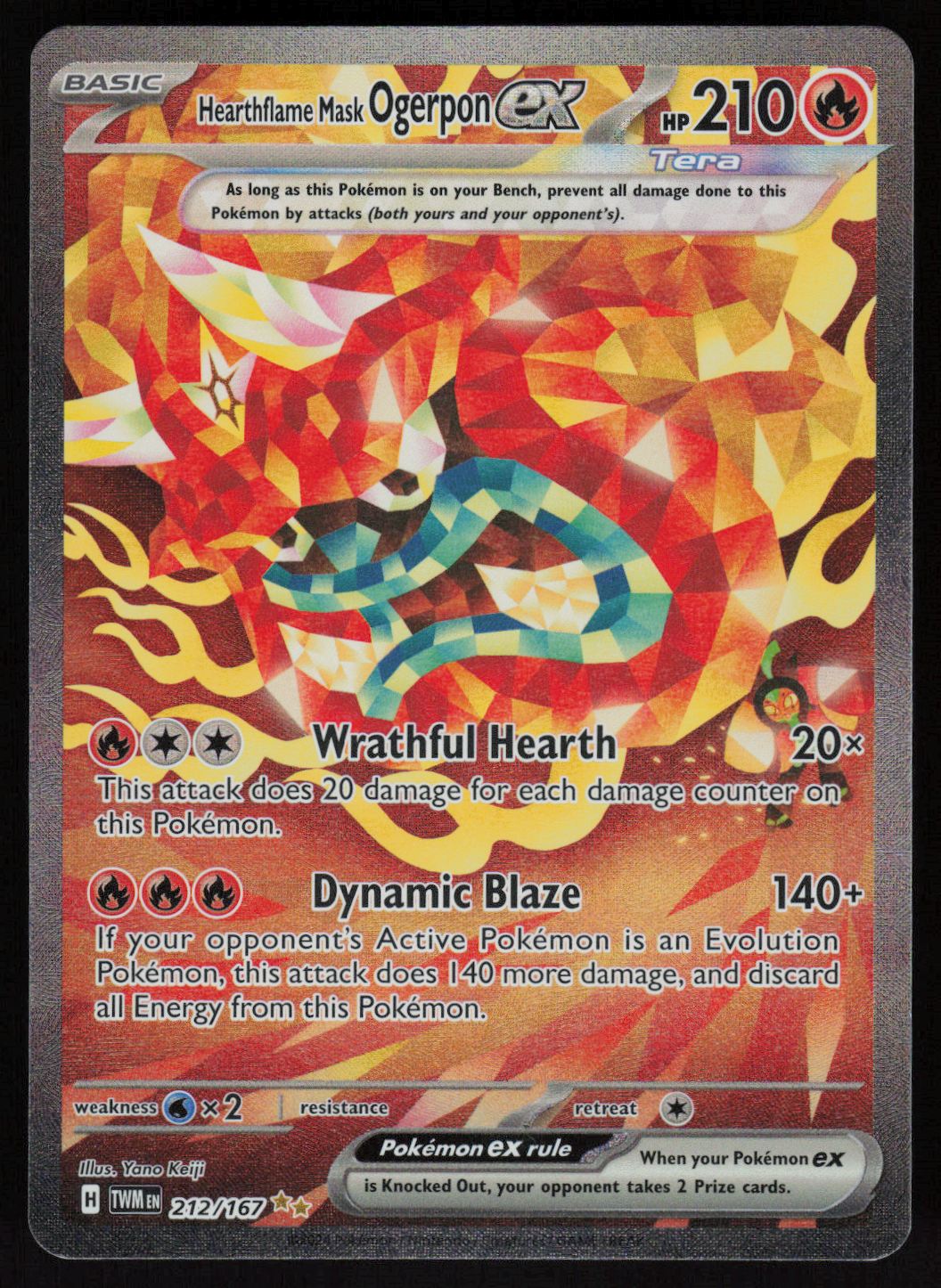 Hearthflame Mask Ogerpon ex - SIR SV06: Twilight Masquerade 212/167 NM