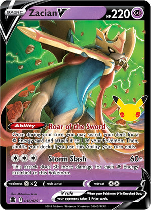 Zacian V Ultra Rare Celebrations 016/025