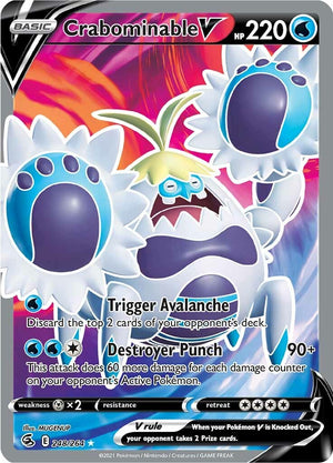 Crabominable V (Full Art) Ultra Rare SWSH08: Fusion Strike 248/264