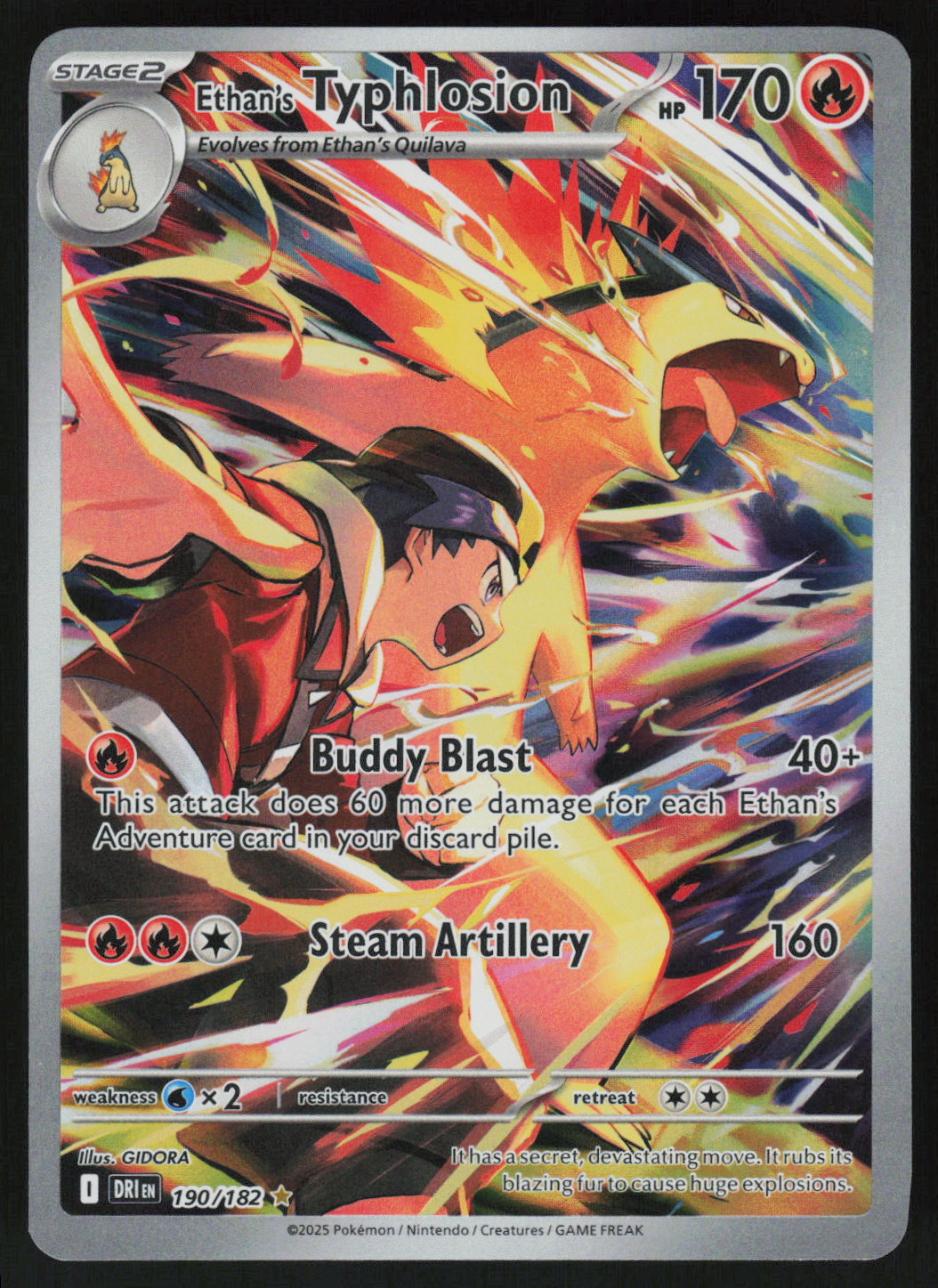 Ethan's Typhlosion Illustration Rare SV10: Destined Rivals 190/182 NM