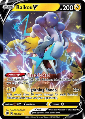 Raikou V Ultra Rare SWSH09: Brilliant Stars 048/172