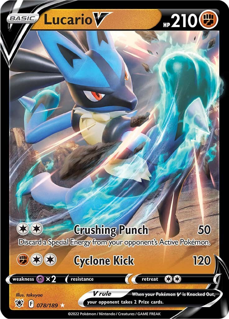 Lucario V Ultra Rare SWSH10: Astral Radiance 078/189