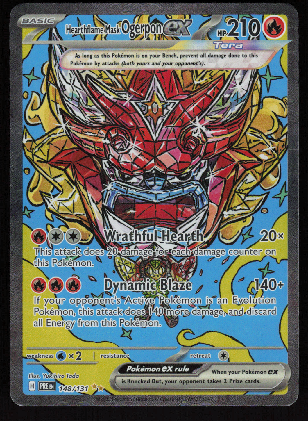 Hearthflame Mask Ogerpon ex SIR SV: Prismatic Evolutions 148/131 NM