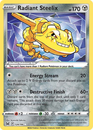 Radiant Steelix Radiant Rare SWSH11: Lost Origin 124/196