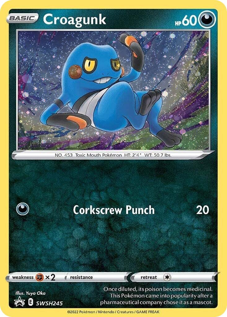 Croagunk - SWSH245 (Cosmos Holo) Promo SWSH: Sword & Shield Promo Cards SWSH245