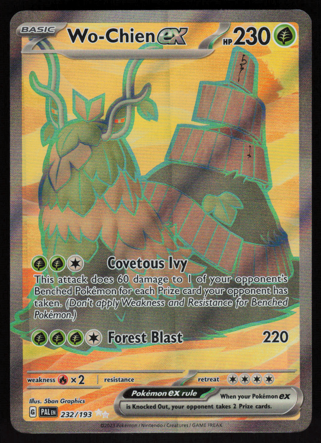 Wo-Chien ex Ultra Rare SV02: Paldea Evolved 232/193 LP