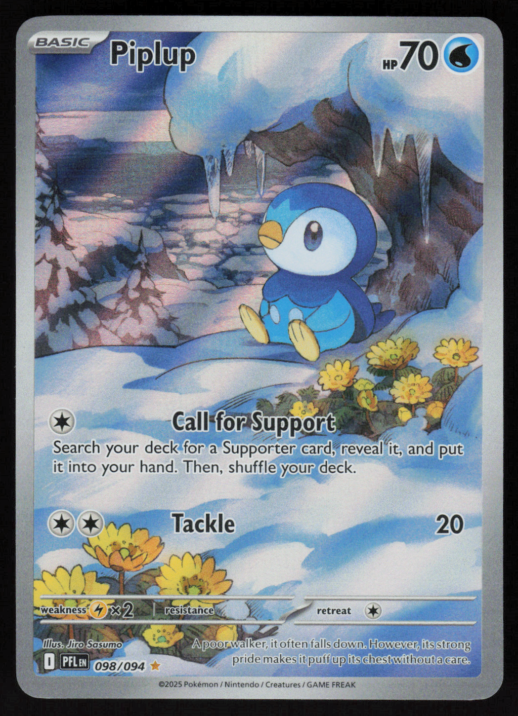 Piplup - Illustration Rare ME02: Phantasmal Flames 098/094 NM