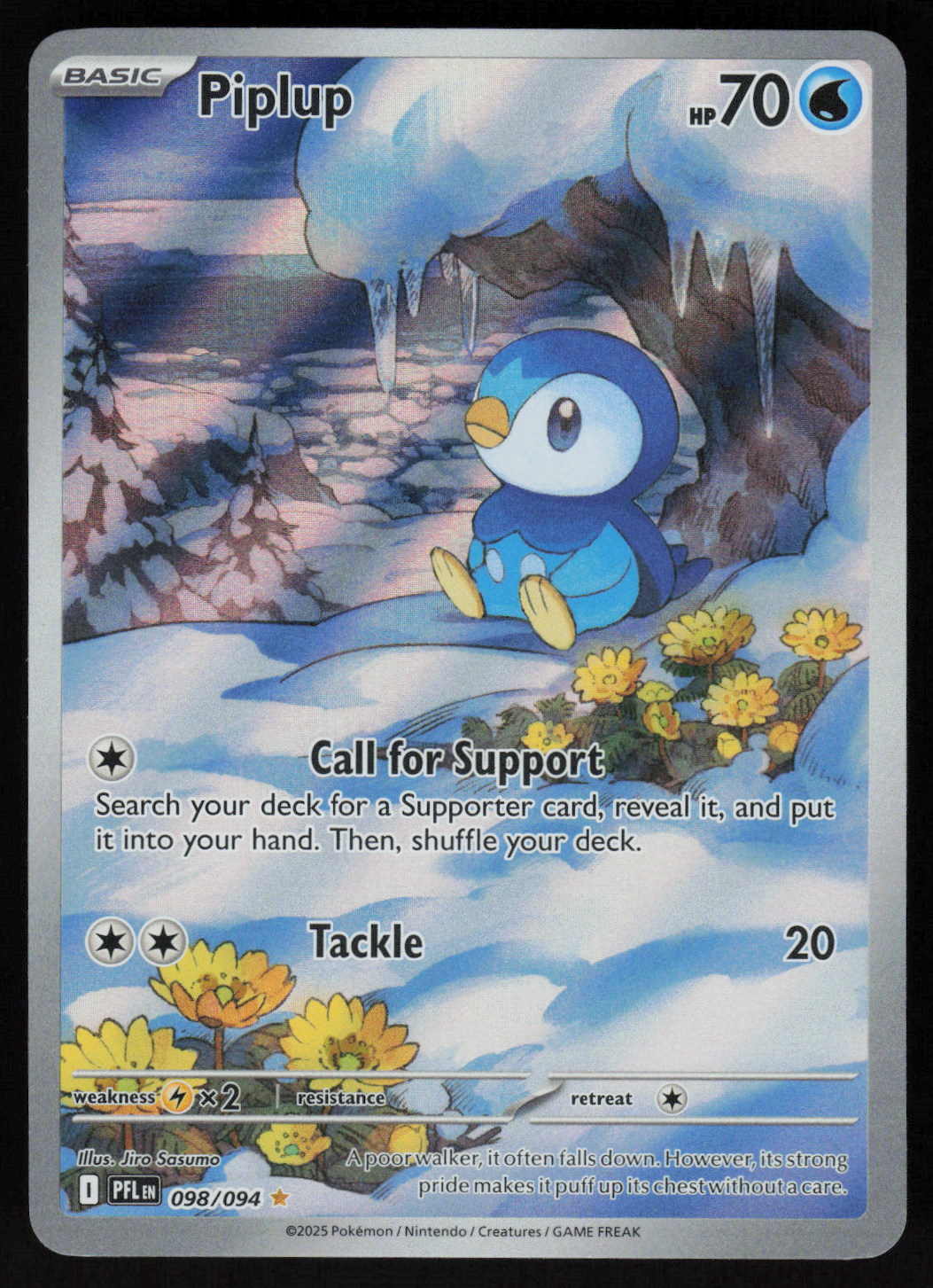 Piplup - Illustration Rare ME02: Phantasmal Flames 098/094 NM