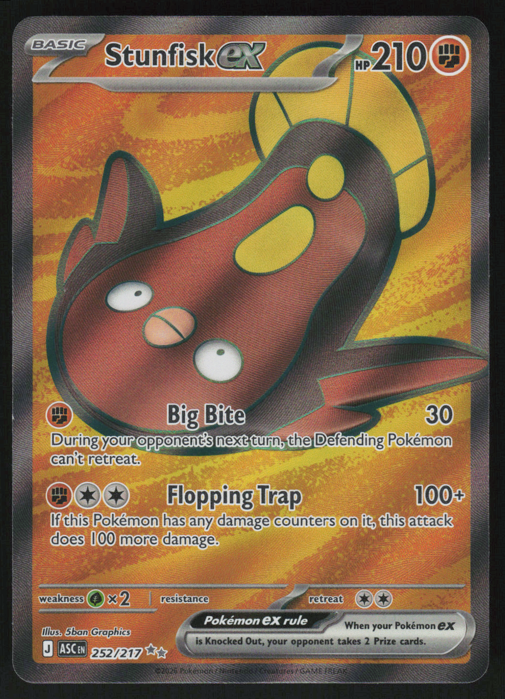 Stunfisk ex - Ultra Rare ME: Ascended Heroes 252/217 NM