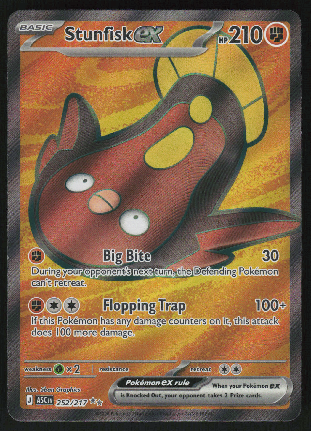 Stunfisk ex - Ultra Rare ME: Ascended Heroes 252/217 NM
