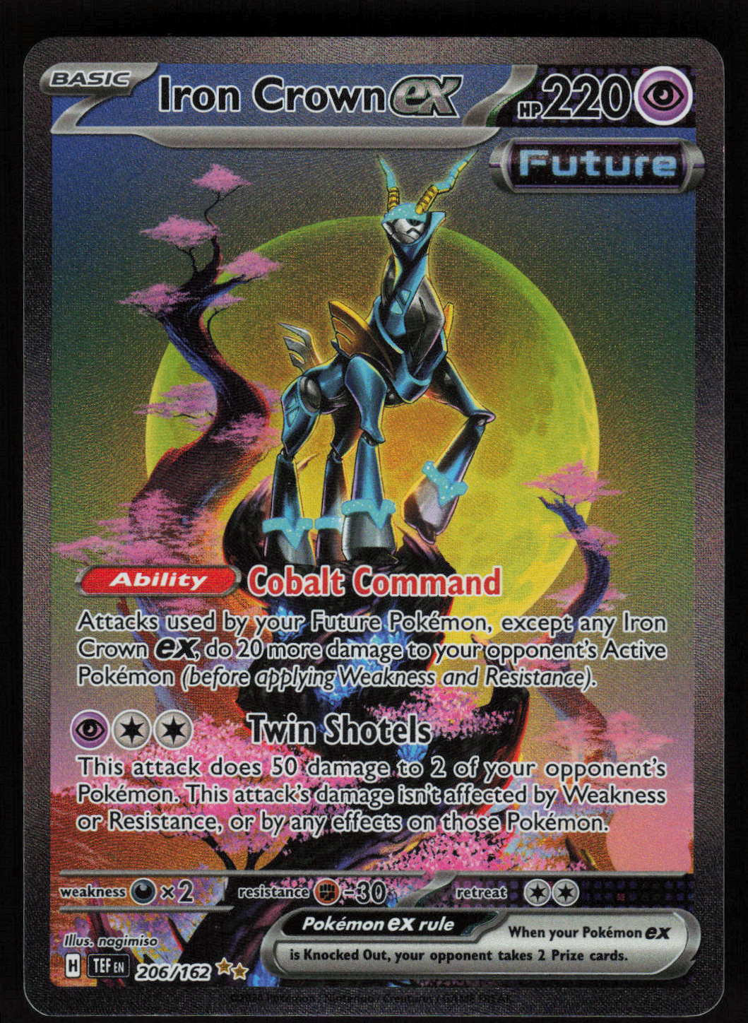 Iron Crown ex Special Illustration Rare SV05: Temporal Forces 206/162 NM