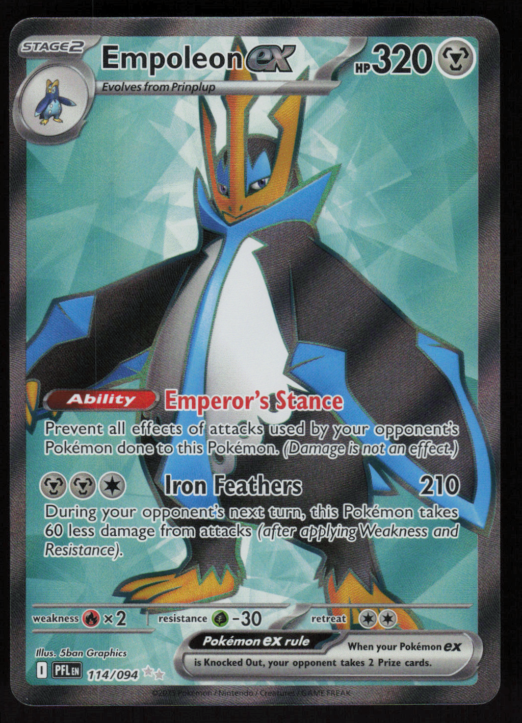Empoleon ex Ultra Rare ME02: Phantasmal Flames 114/094 NM