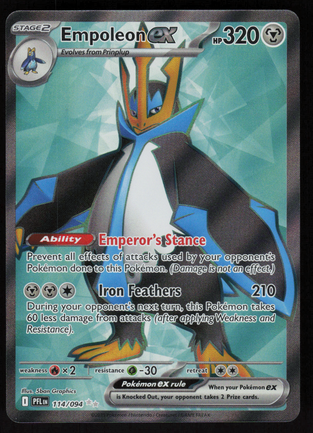 Empoleon ex Ultra Rare ME02: Phantasmal Flames 114/094 NM