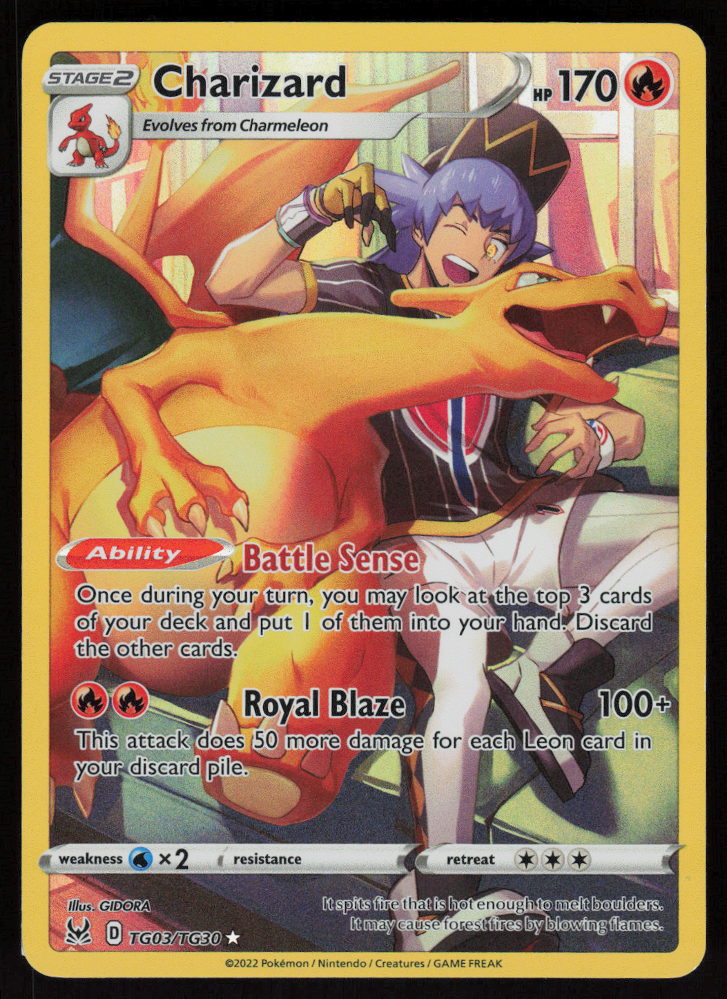 Charizard Ultra Rare SWSH11: Lost Origin Trainer Gallery TG03/TG30 NM