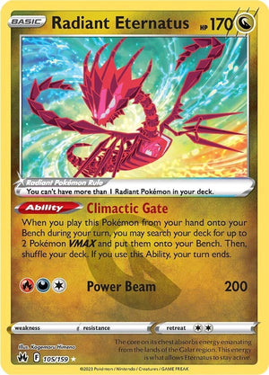 Radiant Eternatus Radiant Rare SWSH: Crown Zenith 105/159