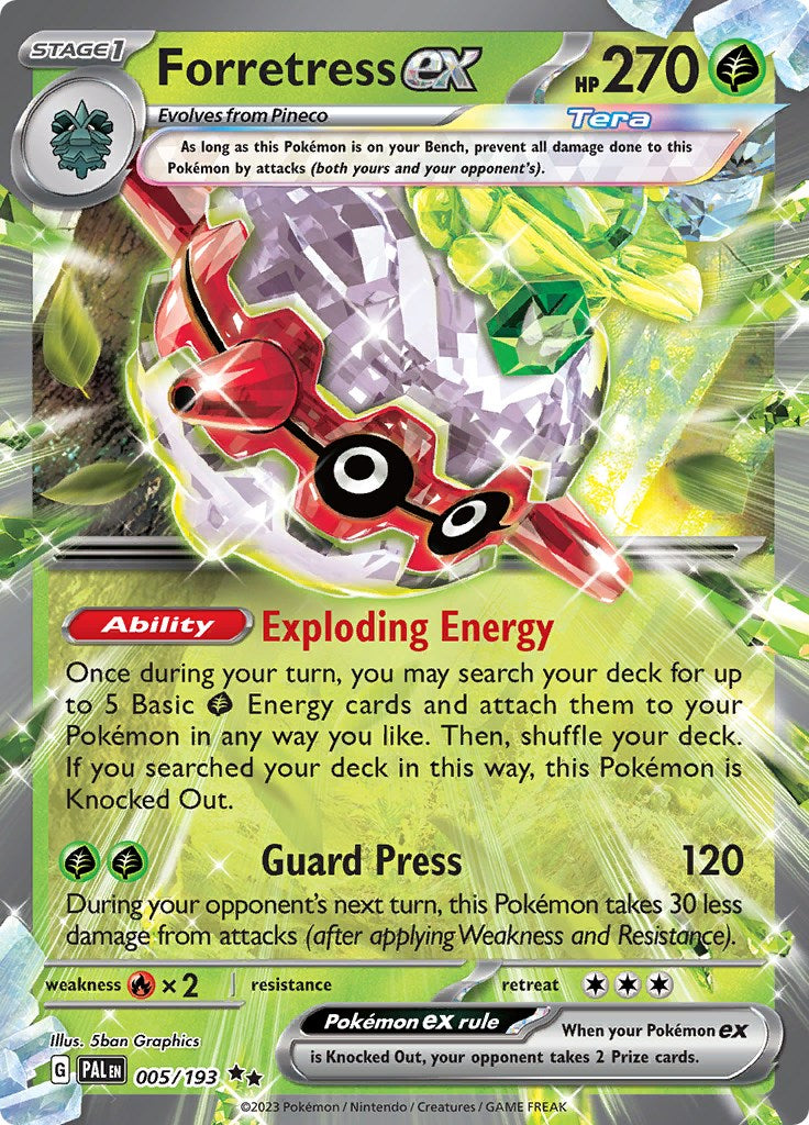 Forretress ex - 005/193 Double Rare SV02: Paldea Evolved 005/193