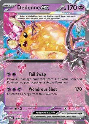 Dedenne ex - 093/193 Double Rare SV02: Paldea Evolved 093/193