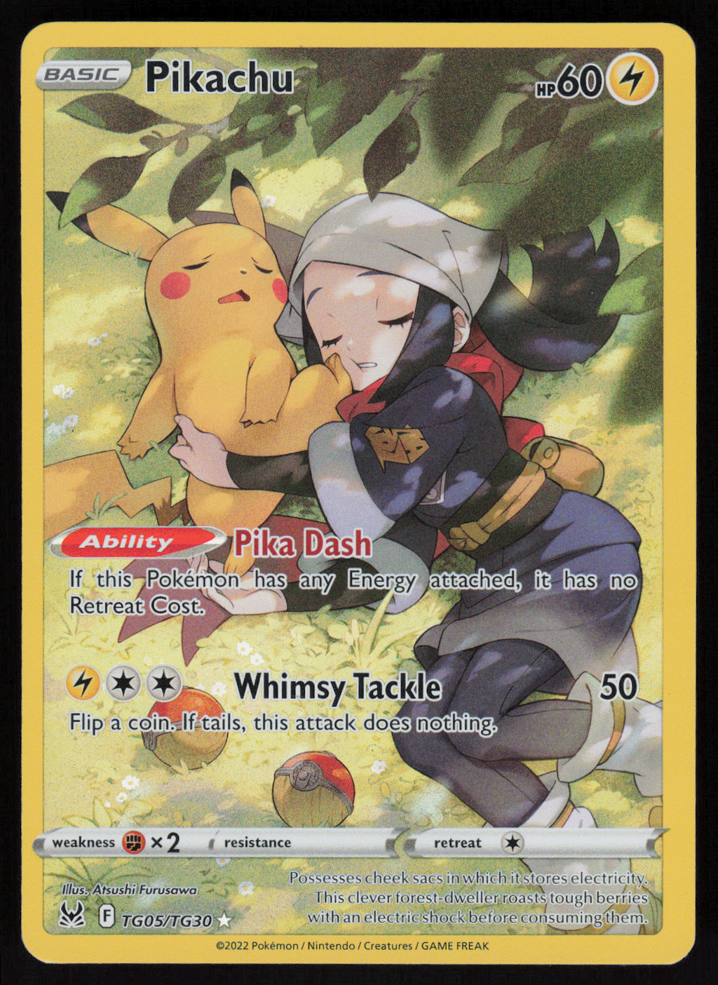 Pikachu Ultra Rare SWSH11: Lost Origin Trainer Gallery TG05/TG30 NM