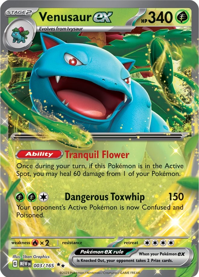 Venusaur ex - 003/165 Double Rare SV: Scarlet & Violet 151 003/165