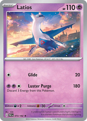 Latios Rare SV04: Paradox Rift 073/182