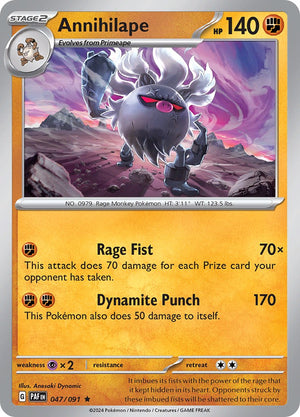 Annihilape - 047/091 Rare SV: Paldean Fates 047/091