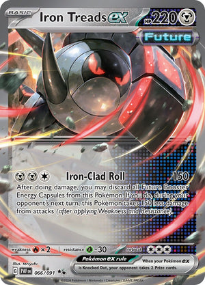 Iron Treads ex Double Rare SV: Paldean Fates 066/091