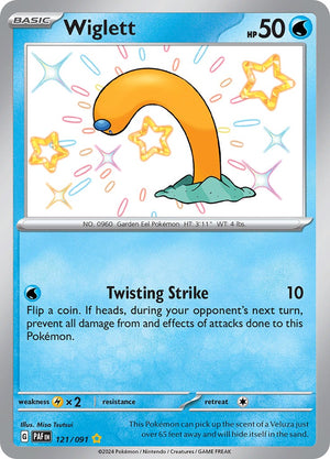 Wiglett - 121/091 Shiny Rare SV: Paldean Fates 121/091