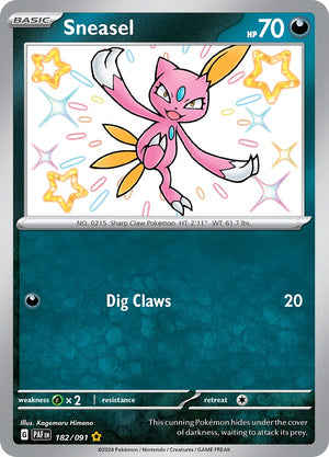 Sneasel Shiny Rare SV: Paldean Fates 182/091