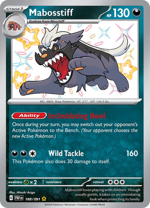 Mabosstiff - 188/091 Shiny Rare SV: Paldean Fates 188/091