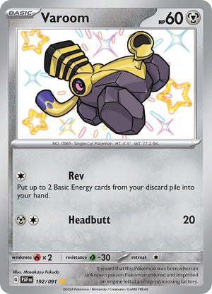 Varoom - 192/091 Shiny Rare SV: Paldean Fates 192/091