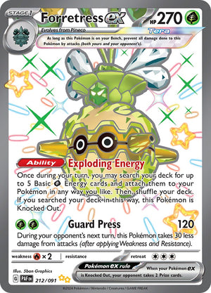 Forretress ex - 212/091 Shiny Ultra Rare SV: Paldean Fates 212/091