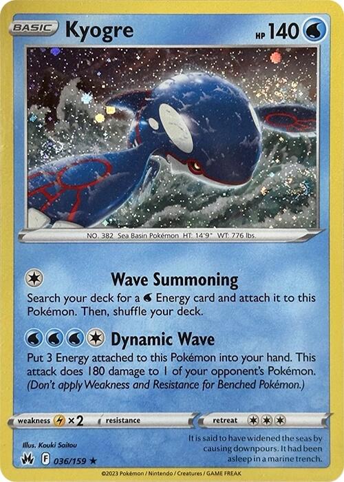 Kyogre - 036/159 (Pixel Holo) Holo Rare Miscellaneous Cards & Products 036/159