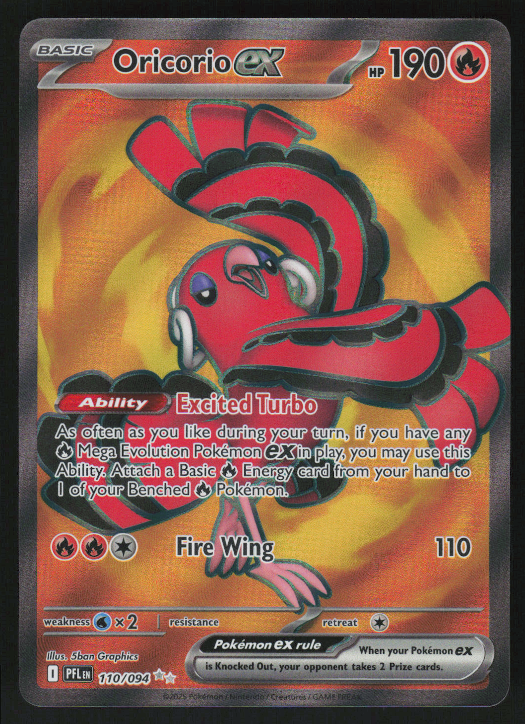 Oricorio ex - Ultra Rare ME02: Phantasmal Flames 110/094 NM