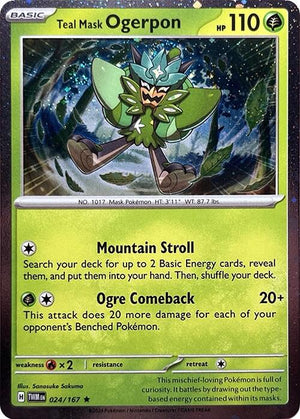 Teal Mask Ogerpon - 024/167 (Cosmos Holo) Promo Miscellaneous Cards & Products 024/167